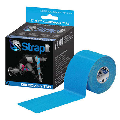 Strapit Kinesiology Tape, 2 in x 5.5 yds, Blue — for Athletic Taping and Joint Support