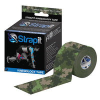Strapit Kinesiology Tape, 2 in x 5.5 yds, Camo — for Athletic Taping and Joint Support