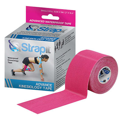 Strapit Advance Kinesiology Tape, 2 in x 5.5 yds, Pink — for Athletic Taping and Joint Support