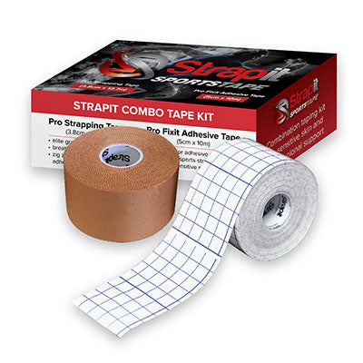 Strapit Combo Pack, Professional Strapping Kit, Rigid and Fixit — for Athletic Taping and Joint Support