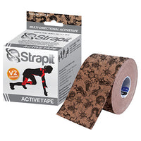 Strapit Activetape V2 with Memory Fabric, 2 in x 5.5 yds, Full Pattern — for Athletic Taping and Joint Support