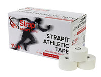 Strapit Athletic Tape, 1.5" (38 mm) Roll, Box of 32 — for Athletic Taping and Joint Support