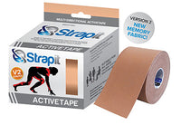 Strapit Activetape V2 with Memory Fabric, 2 in x 5.5 yds, Flesh — for Athletic Taping and Joint Support