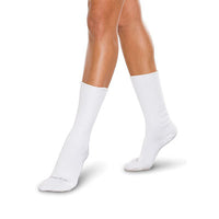 AliMed SmartKnit Socks, CooLMax, Crew Height, White, Regular, Medium, Pair — for Compression Garments in Clinical and Institutional Care