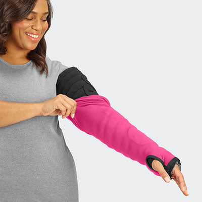 L&R Tribute Wrap, Sleep Sleeve MCP to Axilla (UE-BG), Small, Long, Raspberry — for Compression Garments in Clinical and Institutional Care