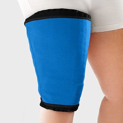 L&R Tribute Wrap, Sleep Sleeve Knee to Thigh (LE-DG), Large, Regular, Blue — for Compression Garments in Clinical and Institutional Care