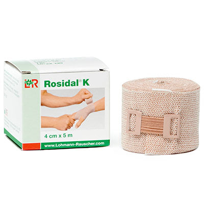 L&R Rosidal K Short Stretch Elastic Bandage, 1.6 in x 5.5 yds (4 cm x 5 m) — for Flexibility and Mobility Training