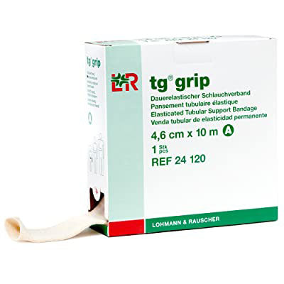 L&R TG-Grip Elastic Tubular Support Band, Size A, 1.75 in x 11 yds (4.5 cm x 10 m) — for Compression Garments in Clinical and Institutional Care