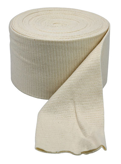 CanDo Cotton Tensitube - 4" width - 11 yard roll - Size F - Natural/Beige — for Electrotherapy Pain Management