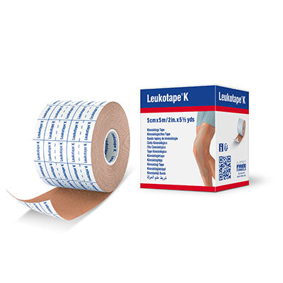 BSN Medical Leukotape K, 1" x 5.5 yd, Pack of 5 — for Athletic Taping and Joint Support