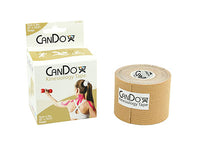 CanDo Kinesiology Tape, 2" x 16.5 ft, Beige, 10 Rolls — for Athletic Taping and Joint Support