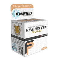 Kinesio Tape, Tex Gold FP, 2" x 5.5 yds, Beige, 6 Rolls — for Athletic Taping and Joint Support