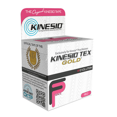 Kinesio Tape, Tex Gold FP, 2" x 5.5 yds, Red, 6 Rolls — for Athletic Taping and Joint Support