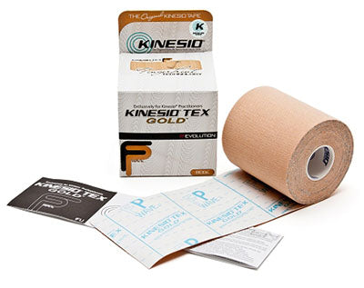 Kinesio Tape, Tex Gold FP, 3" x 5.5 yds, Beige, 1 Roll — for Athletic Taping and Joint Support
