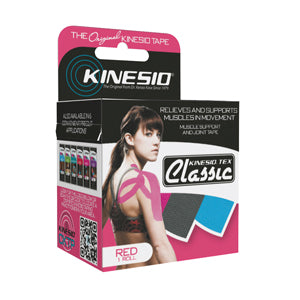 Kinesio Tape, Tex Classic, 2" x 4.4 yds, Red, 1 Roll — for Athletic Taping and Joint Support