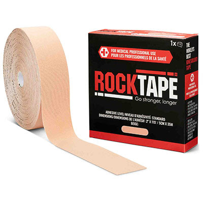 RockTape Bulk Roll, Standard Adhesive, Beige, 2" x 115' — for Athletic Taping and Joint Support