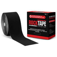 RockTape Big Daddy, Standard Adhesive, Black, 4" x 115' — for Athletic Taping and Joint Support