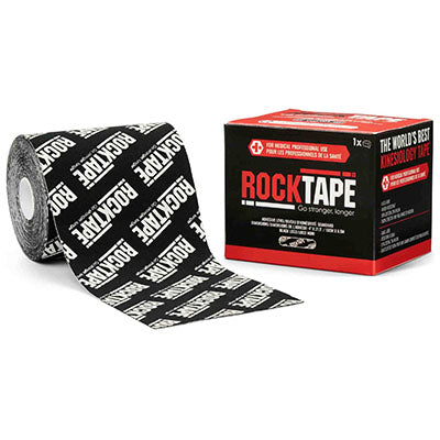 RockTape Mini Big Daddy, Extra-Sticky Adhesive, Black Logo, 4" x 21.5' — for Athletic Taping and Joint Support