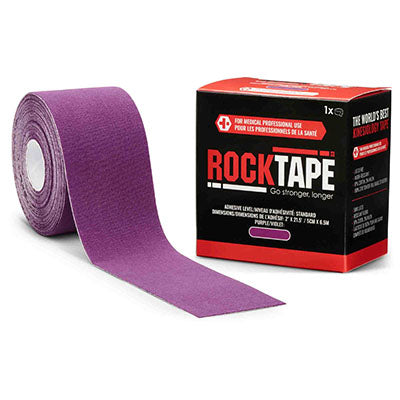 RockTape Roll, Standard Adhesive, Purple 2" x 21.5' — for Athletic Taping and Joint Support