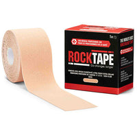 RockTape Roll, Extra-Sticky Adhesive, Beige, 2" x 21.5' — for Athletic Taping and Joint Support
