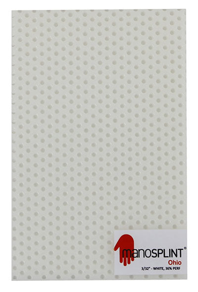 Manosplint Ohio Perf White 3/32" x 18" x 24" 36% Perf White — for Splinting and Support Care