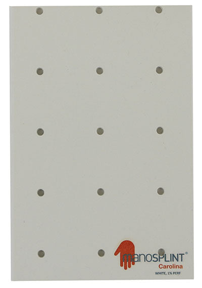 Manosplint Ohio Perf White 1/8" x 18" x 24" 1% Perf White, case of 4 — for Splinting and Support Care