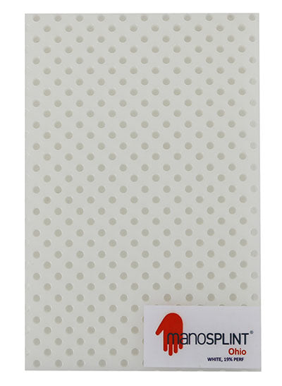 Manosplint Ohio Perf White 1/8" x 18" x 24" 19% Perf White, case of 4 — for Splinting and Support Care