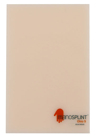 Manosplint Ohio S Solid 1/16" x 12" x 18" Solid Beige, 1 sheet — for Splinting and Support Care