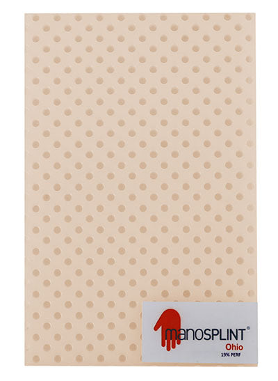 Manosplint Ohio S Perf 1/8" x 18" x 24" 19% Perf Beige, 1 sheet — for Splinting and Support Care
