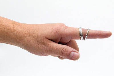 AFH swan neck ring splint, stainless steel, diameter 22 mm, circumference 69 mm — for Splinting and Support Care
