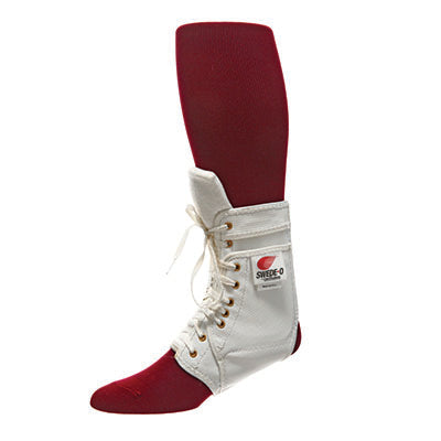 Core Swede-O Ankle Lok Brace, Padded Tongue, White — for Ankle in Clinical and Institutional Care