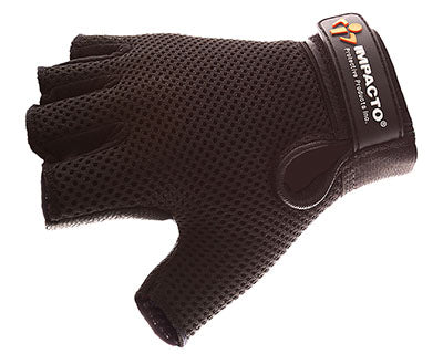 Impacto Carpal Tunnel Glove, Black Cowhide, Half Finger, X-Small — for Wrist in Clinical and Institutional Care