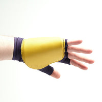 Impacto Double Padded Anti-Impact Glove, Nylon Lycra with Grain Leather, Fingerless — for Wrist in Clinical and Institutional Care