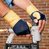 Impacto Anti-Impact Glove with Wrist Support, Nylon Lycra with Grain Leather, Fingerless — for Wrist in Clinical and Institutional Care