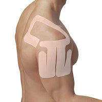 SpiderTech Pro-Cut Kinesiology Tape, Right Shoulder, Gentle, Pack of 4 — for Athletic Taping and Joint Support