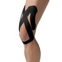 SpiderTech Pro-Cut Kinesiology Tape, Knee, Black, Pack of 4 — for Athletic Taping and Joint Support