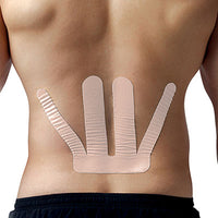 SpiderTech Pro-Cut Kinesiology Tape, Lower Back, Gentle, Pack of 4 — for Athletic Taping and Joint Support