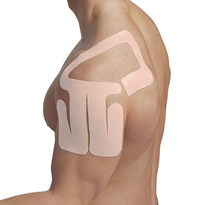 SpiderTech Pro-Cut Kinesiology Tape, Left Shoulder, Gentle, Pack of 10 — for Athletic Taping and Joint Support