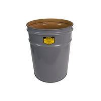 Justrite 4.5 Gallon, Cease-Fire Waste Receptacle, Safety Drum Can Only, Gray