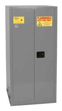 Justrite 2610X One Drum Vertical Safety Cabinet 55 Gallon 1 Shelf 2 Door Self Close