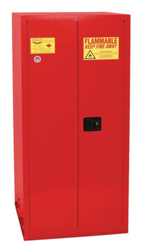 Justrite 2610X One Drum Vertical Safety Cabinet 55 Gallon 1 Shelf 2 Door Self Close