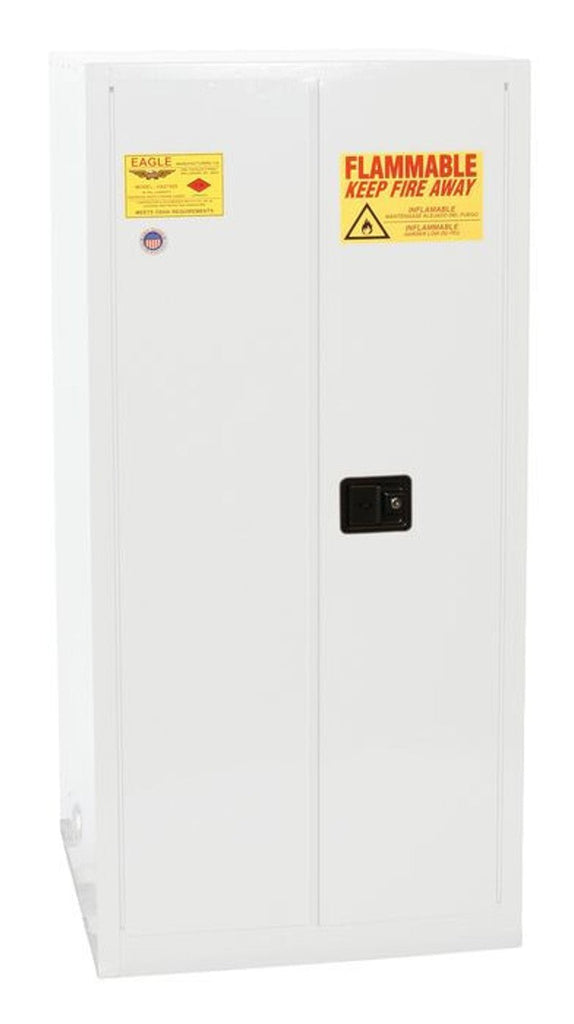 Justrite 2610X One Drum Vertical Safety Cabinet 55 Gallon 1 Shelf 2 Door Self Close