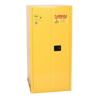 Justrite 2610X One Drum Vertical Safety Cabinet 55 Gallon 1 Shelf 2 Door Self Close