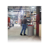 Justrite 55 Gallon Steel Cease-Fire Waste Receptacle, Safety Drum Can with Steel Head