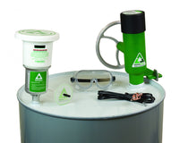 Justrite Aerosolv 360 System for Recycling Aerosol Cans, Premium Puncturing Unit, High-Efficiency Filter, Wire, and Goggles