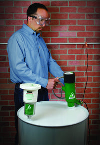 Justrite Aerosolv 360 System for Recycling Aerosol Cans, Premium Puncturing Unit, High-Efficiency Filter, Wire, and Goggles
