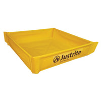 Justrite 28585 Collapsible Utility Tray 5 Gallon Capacity Spill Control