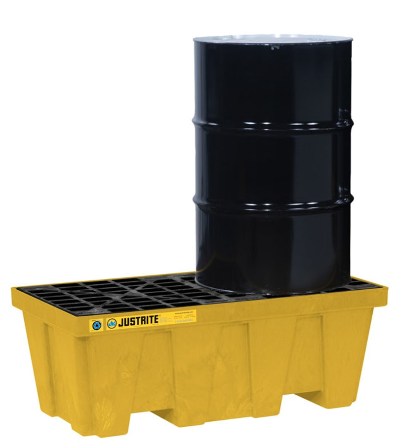Justrite 28622 Eco Poly Blend Spill Control Pallet 2 Drum 35 Recycled Polyethylene