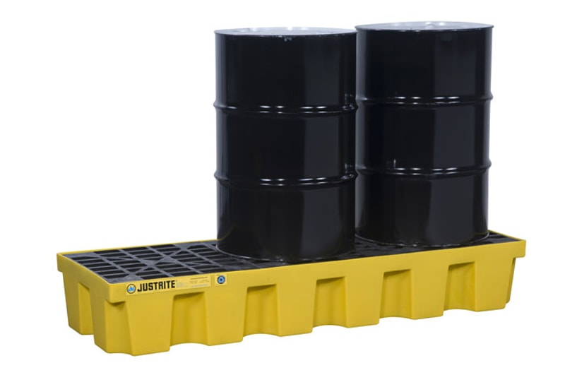 Justrite 28626 Eco Poly Blend Spill Control Pallet 3 Drum 35 Recycled Polyethylene