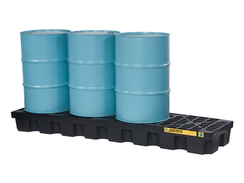 Justrite 28630 Eco Poly Blend Spill Control Pallet 4 Drum In Line 35 Recycled Polyethylene